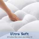SOPAT Mattress Topper King Size Extra Thick Mattress Pad 8-21" Deep Pocket Soft Down Alternative Fill Mattress Protector Pillow Top Mattress Cover (78x80 Inches, White)