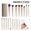 BS-MALL Professional Makeup Brush Set 18 Pcs Premium Synthetic Foundation Powder Concealers Eye Shadows Blush Makeup Brushes with Travel Case (Matte white beige)