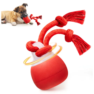Potaroma Dog Ball Toys Touch Activated, Rechargeable, Squeak,Red