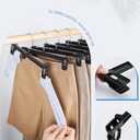 Smartor Pants Hangers - 30 Pack, Black Clips Hangers with 360 Hooks, Shorts Hanger with Strong Clamps, Dress, Heavy Duty as Trousers, Skirt, Jeans, Towel and Bottom Clothes -12 Inch