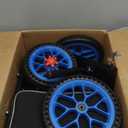 Knee Scooter for Adults for Foot Surgery, 11in Front Wheel Heavy Duty Knee Walker for Broken Foot, 350lbs Capacity Foldable Scooter Crutch Alternative with Disc Brake, Black (Blue)