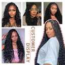Boho Crochet Braids Human Hair Mixed 12 Inch Goddess Box Braids Crochet Hair with Curls Ends 9 packs Bohemian Braids (12Inch,1B)
