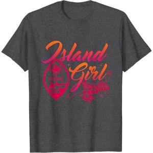 Guam Flower Chamorrita Guam Island Guamanian Girl T-Shirt M