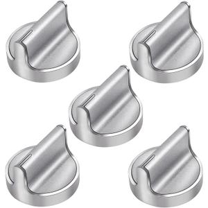 W10594481 Gas Range Stove Knobs 5pcs Replaces for Whirlpool Range/Oven WCG97US6DS00 WCG97US0DS00 - W10594481 Stainless Steel Cooker Stove Control Knobs Replaces AP6023301