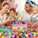 [ 6 Surprise Golden Eggs ] 100 Pack Prefilled Easter Eggs with Assorted Toys Inside, 100 Plastic Easter Eggs Fillers with Toys, Pre-filled Easter Egg Hunt Stuffed Party Favors, Easter Basket Stuffers
