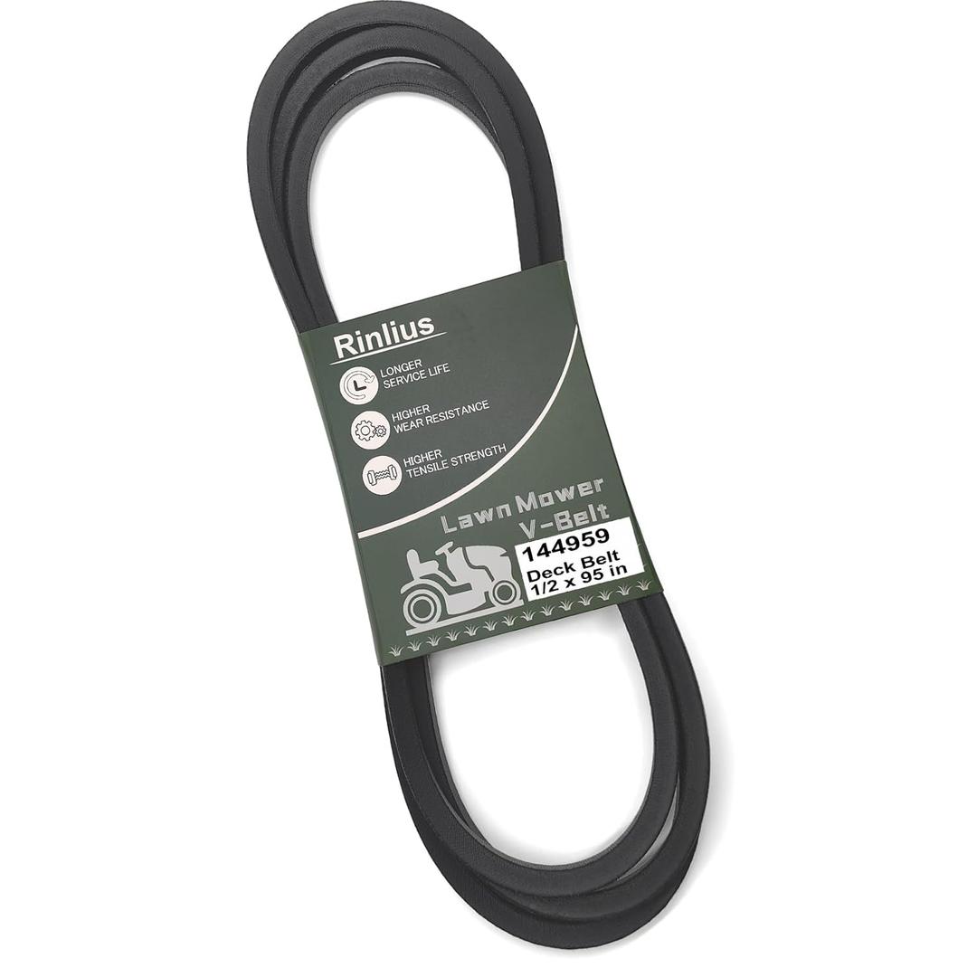 144959 Deck Belt (1/2" x 95") fits Craftsman LT1000 LT2000 LT3000 DYT4000 42 inch Deck Riding Mower, Husqvarna Poulan AYP Lawn Mower Replaces OEM 138255 532144959 532138255