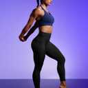 IUGA Compression Leggings with Pockets for Women Tummy Control Leggings No Front Seam Workout High Waist Yoga Pants (L)