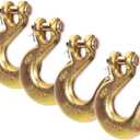 Leero 10 Pack 1/2" Clevis Slip Hook, Heavy Duty Grade 70 Slip Hooks, 11,300 LBS Working Load Limit, Tow Chain Slip Hook for Trailer Wiring, Truck, Trailer, Winch Transport Tow (Without Latch)