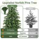 Artificial Norfolk Pine Tree, 4 ft Realistic Christmas Tree, Fake Potted Plants for Front Porch Outdoor Indoor Garden Christmas Decor