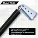 TB400 Hydraulic Outdoor Gate Closer for 75 to 175 lb, Width 40 to 64 Inches. Gates on Farms, Ranches, Gardens, Sports Complexes and Home Yards, Black, Opening Pressure 6 to 12 Pounds
