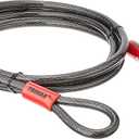 Trimax TDL1212 Trimaflex Dual Loop Multi-Use Cable (12 ft Long x 12mm), Steel