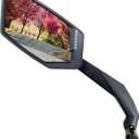2024 NEW Handlebar Bike Mirror, Scratch Resistant Glass Lens, Ultra-HD, E-bike Mirror, Bicycle Mirror, (Silver Left Side) ME-015LS