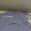 Tanming Sweater Sets Women 2 Piece Lounge Sets Short Sleeve Knit Pullover Tops Wide Leg Pants (Large, Blue)