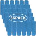 Matthew 18'' 36Pcs Microfiber Spray Mop Replacement Pads Heads for Wet Dry Floors Reusable Home Commercial Cleaning Refills, Machine Washable Fits Compatible with Bona Mop & Most Spray Mops Blue
