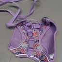 M Light Purple Flower Pattern Dog Harness and Leash Set,No Escape Easy Walk Puppy Harnesses for Training Walking，Breathable Adjustable Puppy Vest for Small Medium Dogs, Cats (Light Purple, M)