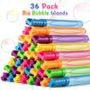 Jumlys 36 Pack Big Bubble Wands Bulk in 6 Colors, Bulk Party Favors for Kids, Ideal for Easter, Summer, Halloween, Valentine, School Classroom Prizes for Boys & Girls, Ideal Goodies Bags Stuffers