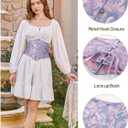 Scarlet Darkness Corset Belt for Women Fishbone Wide Waist Corset Pirate Belt (Purple)