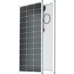 Renogy Solar Panel 100 Watt 12 Volt, High-Efficiency Monocrystalline PV Module Power Charger for RV Marine Rooftop Farm Battery and Other Off-Grid Applications, RNG-100D-SS, Single 100W