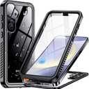 Temdan Designed for Samsung Galaxy S24 Case,Waterproof Built-in Lens & Screen Protector [Full Body Shockproof][Military Drop Proof][IP68 Underwater] Phone Case for Galaxy S24 5G-Black (2024)