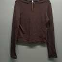 Long Sleeve Shirts for Women Crewneck Basic Tees T Shirts Fitted Crop Tops Y2k Going Out Tops (Large, Dark Coffee)
