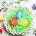 2 x AVOIN Easter Grass, 9 Oz Easter Basket Grass, Shredded Tissue Easter Grass Basket Filler, Easter Grass Paper for DIY Easter Gift Wrapping, Easter Egg Stuffer Party Supplies (Green)