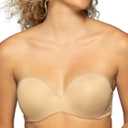 Vanity Fair Women's Gel Touch Padded Strapless Push Up Bra (32A - 38D) (36B, Beige)