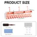 Silicone Hair Extension Holder,Durable Braiding Hair Rack Wall Mounted Wig Holder Wig Storage for Multiple Wigs for Styling,Washing,Drying,Clip-in,Wig Stand Organizer for Barber Shop,Home (Pink)