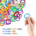 300 Pcs Flexible Plastic Binder Rings,20mm Loose Leaf Rings for Scrapbooks, Index Cards,Documents & Office Supplies Durable Organization Clips for Home,School,and Craft Projects(10 Colors)