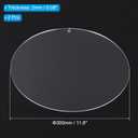 PATIKIL 11.8" Dia. Acrylic Circles, 2 Pack Round Clear Plastic Sheet Ornament Cake Disk Transparent Blank Sign Decoration for Crafting Painting DIY Christmas