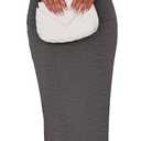 PRETTYGARDEN Skirt Sets Women 2 Piece Outfits Summer 2025 One Shoulder Sexy Ruched Bodycon Maxi Long Skirts (Gray, XXL)