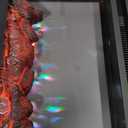 ROCKPOINT 3 Sided Glass 59" Fireplace TV Stand for TVs up to 65inch, Media Entertainment Center with Glass Door Storage Cabinet, 24" Electric Fireplace with LED Light and Flame Colors, Grey