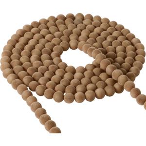 9 FT Christmas Garland Decorations 16 MM Flocking Beads Velvet String Strand Beaded Garland for Christmas Tree Ornaments Farmhouse Mantel Tablescape Home Window Wreath Decor(Khaki)