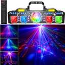 7 in 1 Dj Disco Ball Party Lights with DMX512 and Sound Activated LED Strobe Stage Lighting Show for Parties Indoor Dance Dj Party Karaoke Bars Clubs Christmas Halloween Decorations
