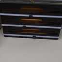 Allinside Magnetic Plastic Wrap Dispenser with Cutter, 3 in 1 Refrigerator Bamboo Wood Organizer for Tin Foil, Baking Paper, Wax Paper Holder Kitchen Storage Box Compatible with 12.9" Roll (3 Layer)