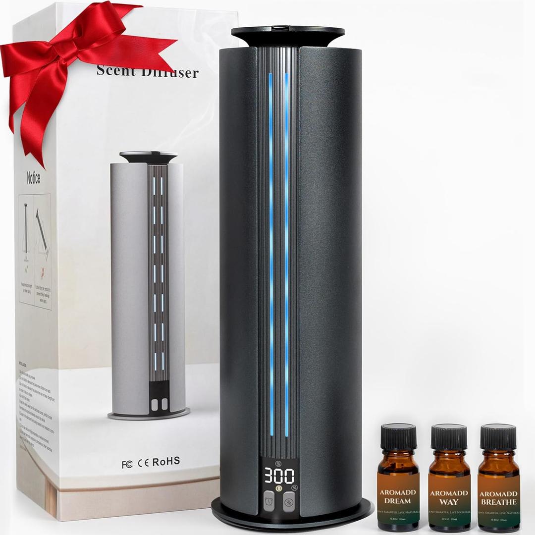 1800 Sq Ft Cordless Waterless Diffuser, 100ml Hotel Collection Diffuser Scent Air Machine for Home Cold Air Essential Oil Diffuser for Large Room Office Quiet 