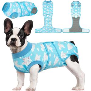 Kuoser Recovery Suit for Dogs Cats After Surgery, Professional Pet Recovery Shirt Dog Abdominal Wounds Bandages, Substitute E-Collar & Cone,Prevent Licking Dog Onesies Pet Surgery Recovery Suit (M (Back:13.4-16.1'', Weight:14-25 LB), Fly Piggy)