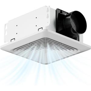 Fitop Bathroom Exhaust Fan 130CFM 1.5 Sones Ultra Quiet Ceiling Mounted  No Attic Access Required, Easy Installation, High Airflow Ventilation Fan for Bedroom, Laundry, Kitchen & Bathroom