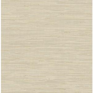 NuWallpaper NUS3336 Tibetan Faux Grasscloth Cream Peel & Stick Wallpaper, Neutral