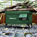 Heated Cat House for Outdoor Cats, Waterproof Insulated Outdoor Cat House with Heating Pad, Weatherproof Elevated Heated Cats House for Outside Feral Cats (Green, 29" L x 17" W x 20" H)