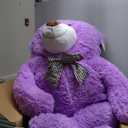 MaoGoLan Giant White Teddy Bear Stuffed Animal 6 Feet, Soft Cuddly Smiling Face Big Life Size Valentines Teddy Bear Plush Gift for Boyfriend Girlfriend, Birthday