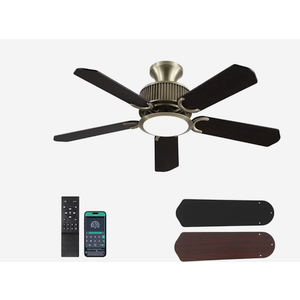 44 Inch Low Profile Ceiling Fans with Lights and App&Remote Control,Farmhouse Fl