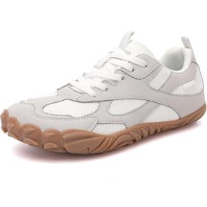 UBFEN Womens Barefoot Shoes Minimalist Zero Drop Wide Toe Box Sneakers | Laces Up, Lightweight, Breathable, Comfortable, Suitable for Walking, Tennis, Light Hiking, Trail Running, Casual, Daily Wear, 6