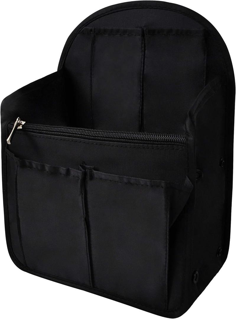 Vercord Backpack Organizer Insert Liner Hanging Travel Bag in Bag with Many Pockets (Medium, Black)