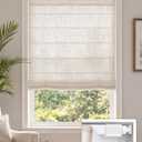 LazBlinds No Drill Cordless Roman Shades, 30" W × 48" H, Faux Linen