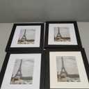 iRahmen 8x10 Picture Frame Set of 4, Black Wooden Frame with High Definition Glass, 8 x 10 Photo Frames for Tabletop Display and Wall Mounting