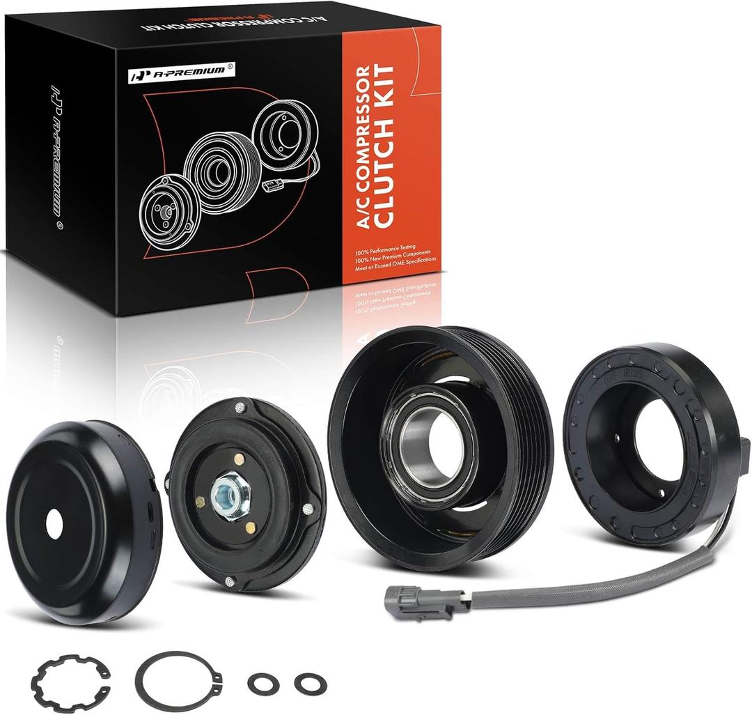 A-Premium Air Conditioner AC Compressor Clutch Kit Compatible with Mercedes W906 Series Sprinter 2500, Sprinter 3500, 2014 2015 2016 2017, 2.1L