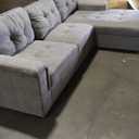 HD Design Heather Gray Sectional Couch 114" Length