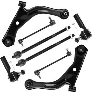 Front Lower Control Arm Suspension Kit Fit for 2005-2009 Ford Escape Mazda Tribute Mercury Mariner with Ball Joint Tie Rods K80400 K80399-8 pcs