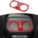RT-TCZ for Jeep JLU Rear Air AC Vent Cover Trim Panel for Jeep Wrangler JLU 2018-Present for Gladiator JT 2020-Present Red Carbon Fiber Interior Accessories 4 Doors