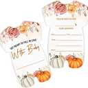 Fall Baby Shower Invitations Floral Pumpkins Get Ready to Fall in Love Shaped Invitations Set of 20 Invites with Envelopes for Baby Shower